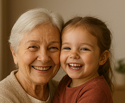 Бабушка с внучкой